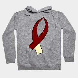 Awareness Ribbon (Burgundy & Cream) Hoodie